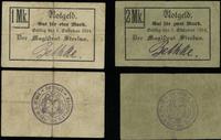 zestaw: 1 i 2 marki ważne do 1.10.1914, z stempl