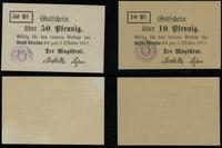 zestaw: 10 i 50 fenigów ważne do 1.10.1917, bez 