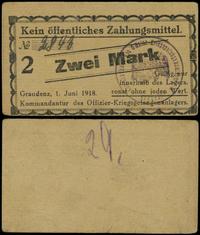 obóz jeniecki w Grudziądzu, 2 marki, 1.06.1918