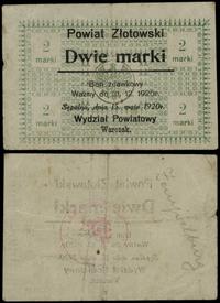 Wielkopolska, bon zdawkowy na 2 marki, ważny od 15.05.1920 do 31.12.1920