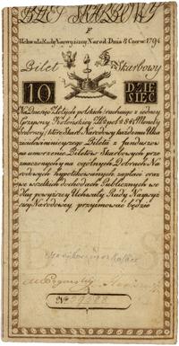 10 złotych polskich 8.06.1794, seria F, banknot 