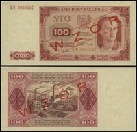 100 złotych 1.07.1948, seria EW, numeracja 00000