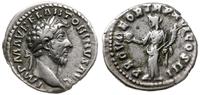 denar 161-162, Rzym, Aw: Głowa cesarza w wieńcu 