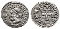 denar ok. 1358-1371, Aw: Głowa Saracena w lewo, 