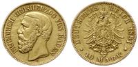 10 marek 1881 G, Karlsruhe, złoto 3.93 g, rysy n