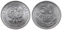 50 groszy 1957, Warszawa, aluminium, Parchimowic