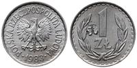 1 złoty 1983, Warszawa, na rewersie nabita kontr