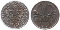 1 grosz 1925, Warszawa, patyna, piękna moneta w 