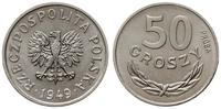 50 groszy 1949, Warszawa, PRÓBA NIKIEL, nikiel, 