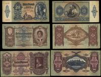 zestaw 3 banknotów:, 100 pengo 1.07.1930, 50 pen