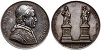 Watykan, medal na pamiątkę ustawienia pomników św. Piotra i Pawła u podstawy schodów bazyliki watykańskiej, 1847