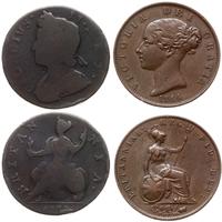 lot 2 monet, 1/2 pensa 1757 oraz 1/2 pensa 1844 