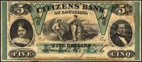 5 dolarów 9.10.1860, CITIZEN BANK, Nowy Orlean