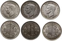 lot 3 x 1/2 korony, monety z lat: 2 x 1937 oraz 