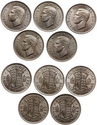 zestaw 5 monet, monety o nominale 1/2 korony z l