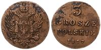 3 grosze polskie 1817 IB, Warszawa, dość ładnie 