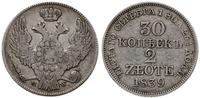 30 kopiejek = 2 zlote 1839, Warszawa, ogon z wys