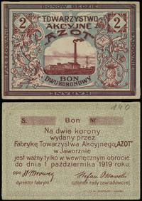 bon na 2 korony ważne do 1.10.1919, bez oznaczen