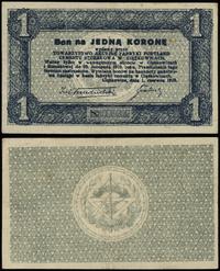 1 korona ważne od 1.06.1919 do 30.11.1919, słabo