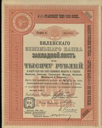 Rosja, 4 1/2 % list zastawny na 1.000 rubli, 1908