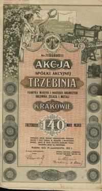 1 akcja na 140 marek polskich 15.10.1921, numera