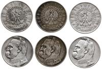 Polska, zestaw: 3 x 5 złotych, 2 x 1935, 1 x 1936