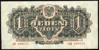 1 złoty 1944, -owym, seria AB, Miłczak 105a