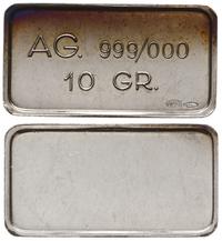 srebrna sztabka, srebro próby '999', 9.99 g, pat