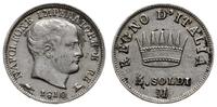 5 soldi 1810 M, Mediolan, srebro próby '900', KM