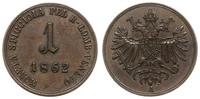 1 soldo 1862 A, Wiedeń, rzadkie i ładnie zachowa