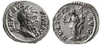 denar  202-210, Rzym, Aw: Głowa cesarza w wieńcu
