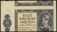 1 złoty 1.10.1938, druk na papierze bez znaków w