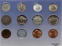 Stany Zjednoczone Ameryki (USA), zestaw 12 monet z XX wieku