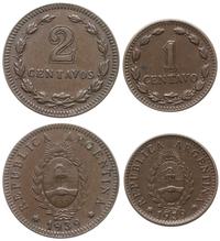 zestaw 2 monet 1939, w skład zestawu wchodzi 1 c