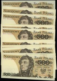 zestaw 50 x 500 złotych 1.06.1982, serie FM (1 s