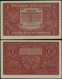 1 marka polska 23.08.1919, seia I-FF, numeracja 