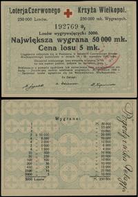 loterie, los wartości 5 marek, wrzesień 1920