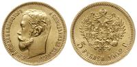5 rubli 1902 (AP), Petersburg, złoto 4.29 g, pię