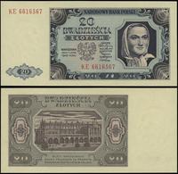 20 złotych 1.07.1948, seria KE, numeracja 661656