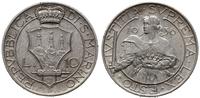 10 lirów 1936 R, srebro próby '835', rzadkie, KM