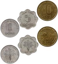 zestaw 3 monet, w skład zestawu wchodzi 1 dong 1