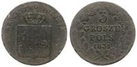 3 grosze 1831, Warszawa, Bitkin 8, Iger PL.31.1.