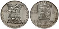 100 koron 1980, spartakiada, srebro próby '500',