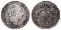 10 centymów 1885, srebro próby '835', awers lekk