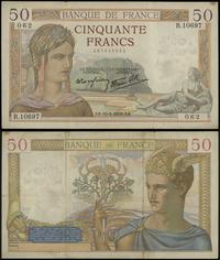 50 franków 10.08.1939, seria R.10697, numeracja 