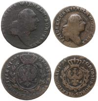 lot 2 monet, Wrocław, grosz 1796 B oraz trojak 1