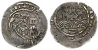 denar 1244-1261, Aw: Siedząca postać arcybiskupa
