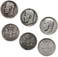zestaw: 3 x rubel 1896, 1898, 1899, Paryż i Pete