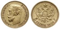 5 rubli 1900 (ФЗ), Petersburg, złoto 4.29 g, bar
