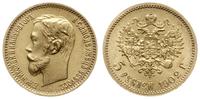 5 rubli 1902 (AP), Petersburg, złoto 4.29 g, pię